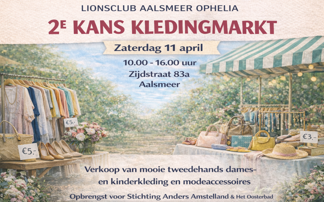 2de Kans Kledingmarkt zaterdag 11 april 2026
